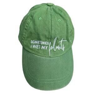 Gardening Hat Sometimes I Wet My Plants Green Canvas Ball Cap Adjustable Joann